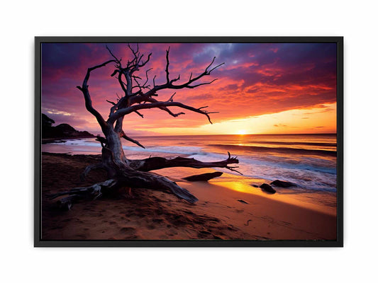 Beach Sunset Canvas Art Print