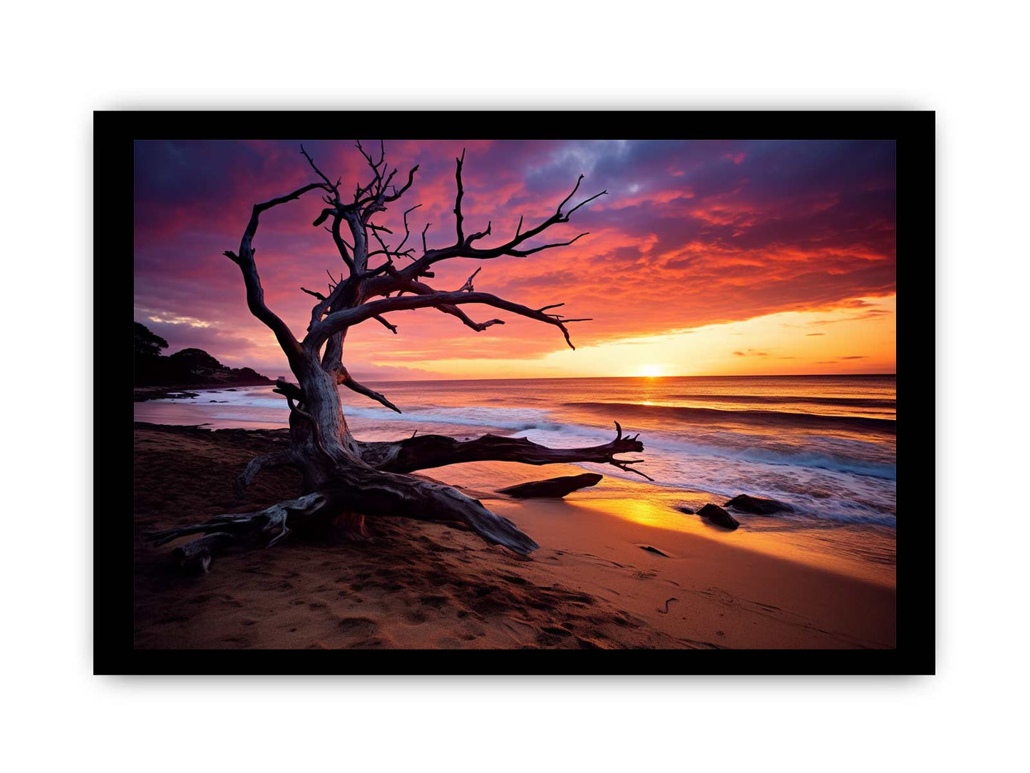 Beach Sunset Canvas Art Print
