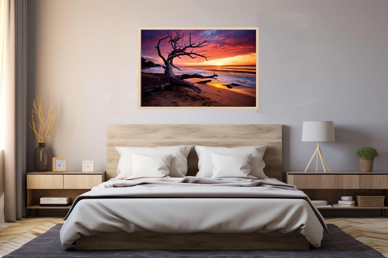Beach Sunset Canvas Art Print
