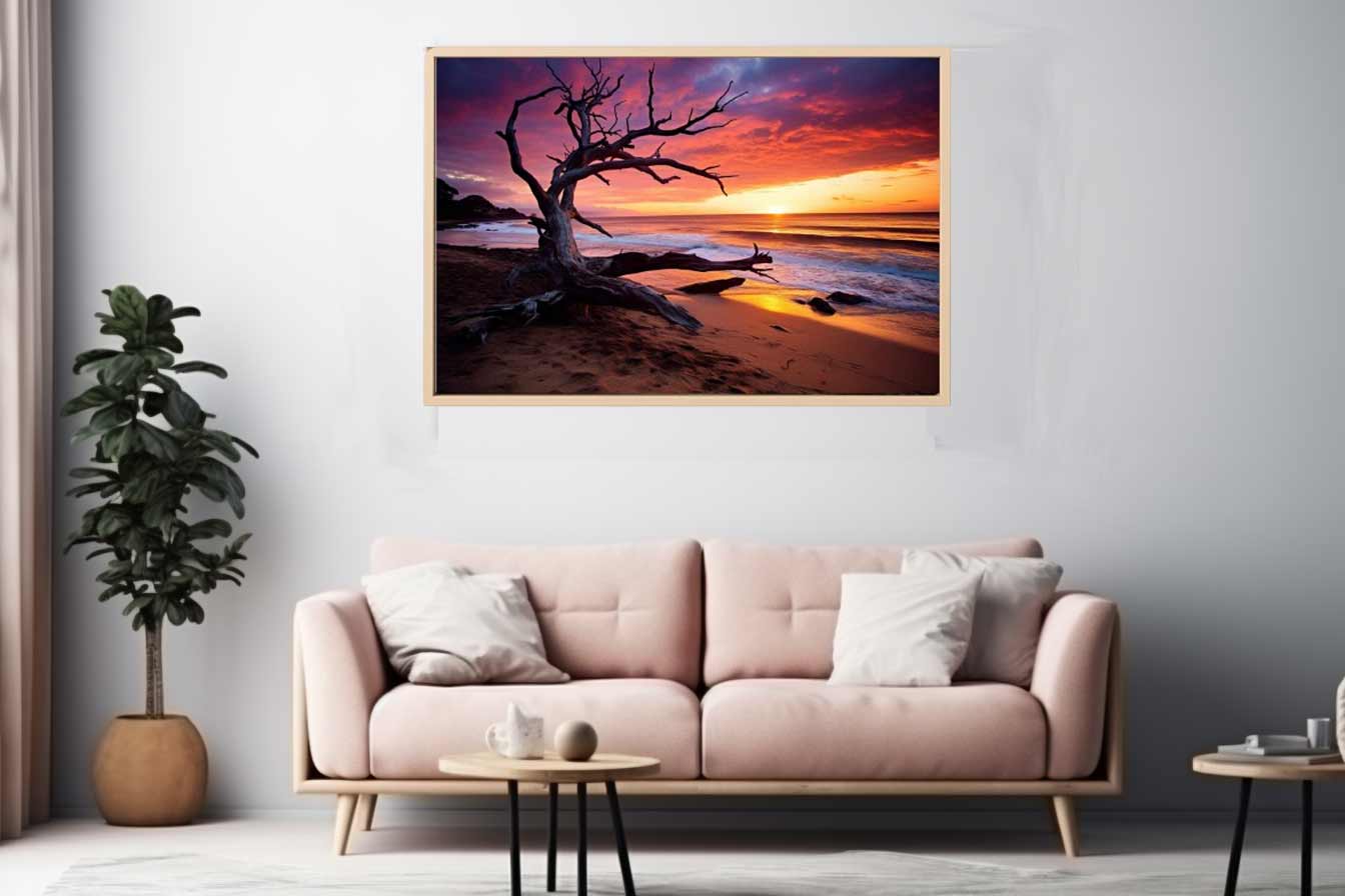 Beach Sunset Canvas Art Print