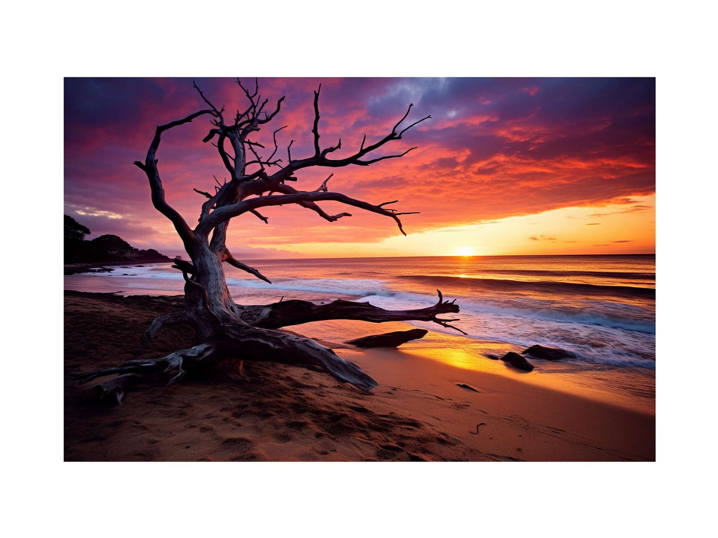 Beach Sunset Canvas Art Print