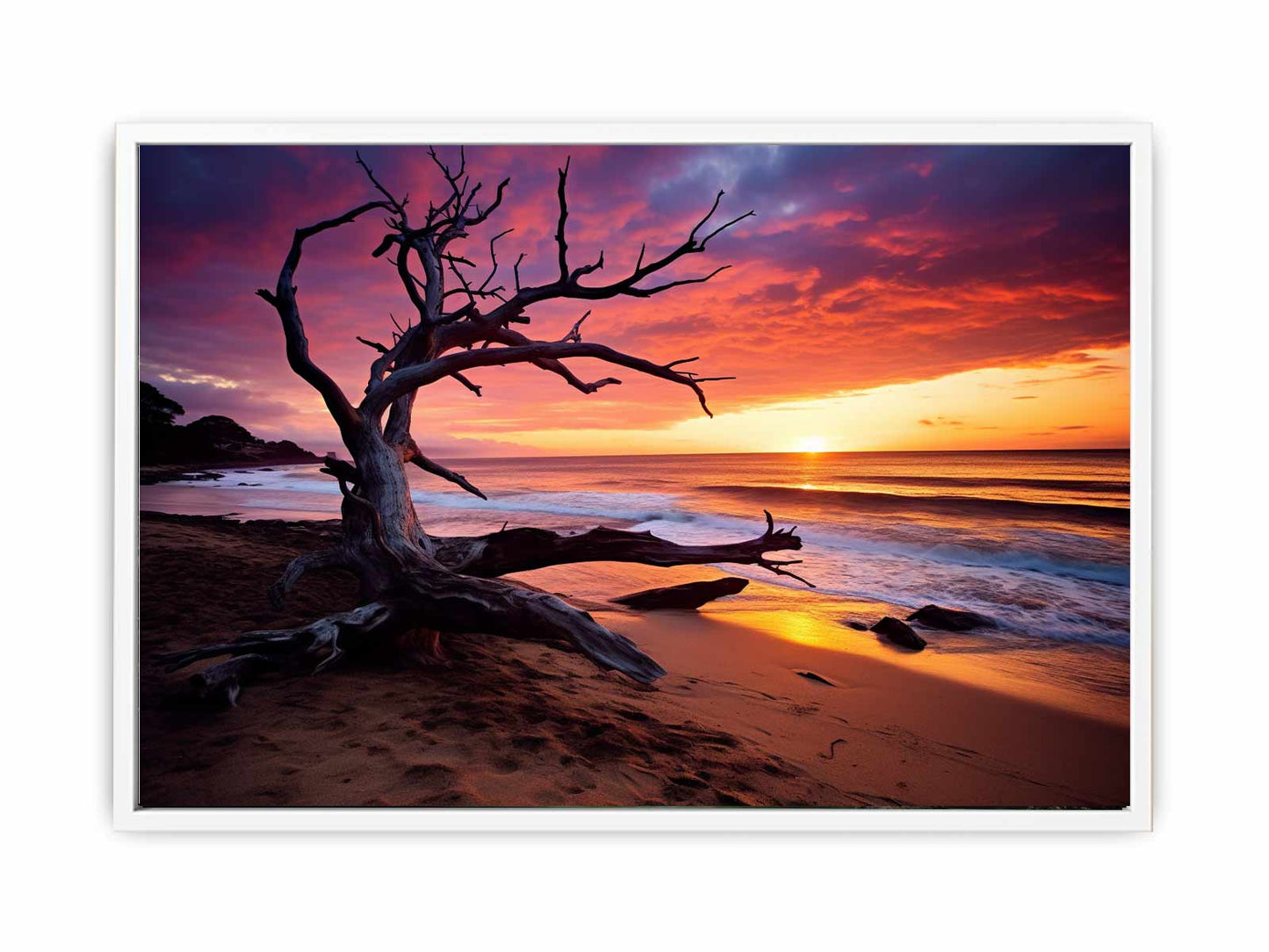 Beach Sunset Canvas Art Print