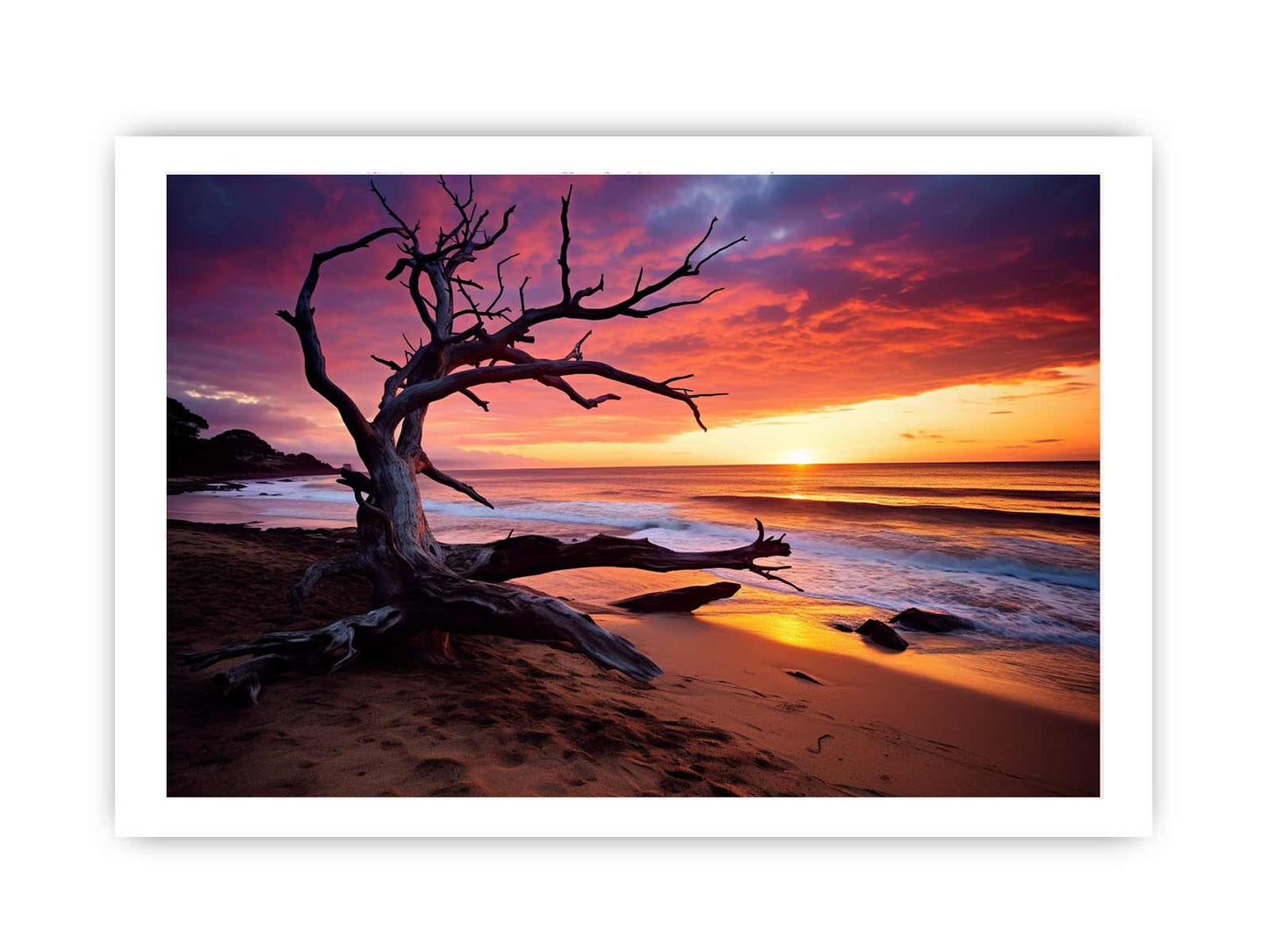 Beach Sunset Canvas Art Print