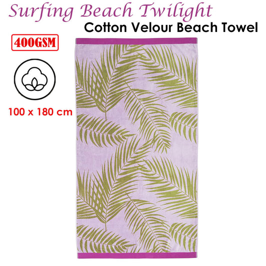 NNEDSZ Bedding House Surfing Beach Twilight Cotton Velour Beach Towel
