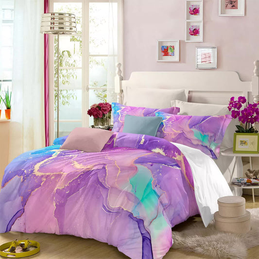 NNEDSZ Modern Stripes Duvet Cover Set - Wrinkle-Resistant Material-Queen-0