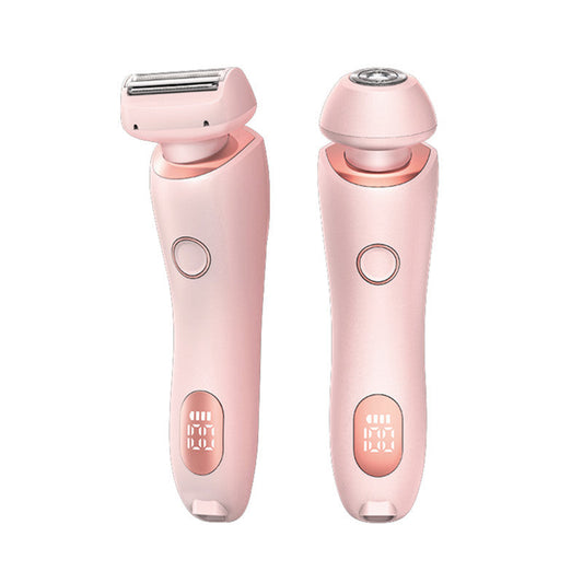 NNEDSZ Pink 2-in-1 Electric Razor for Women - Multifunctional Rechargeable Hair Removal Shaver-0