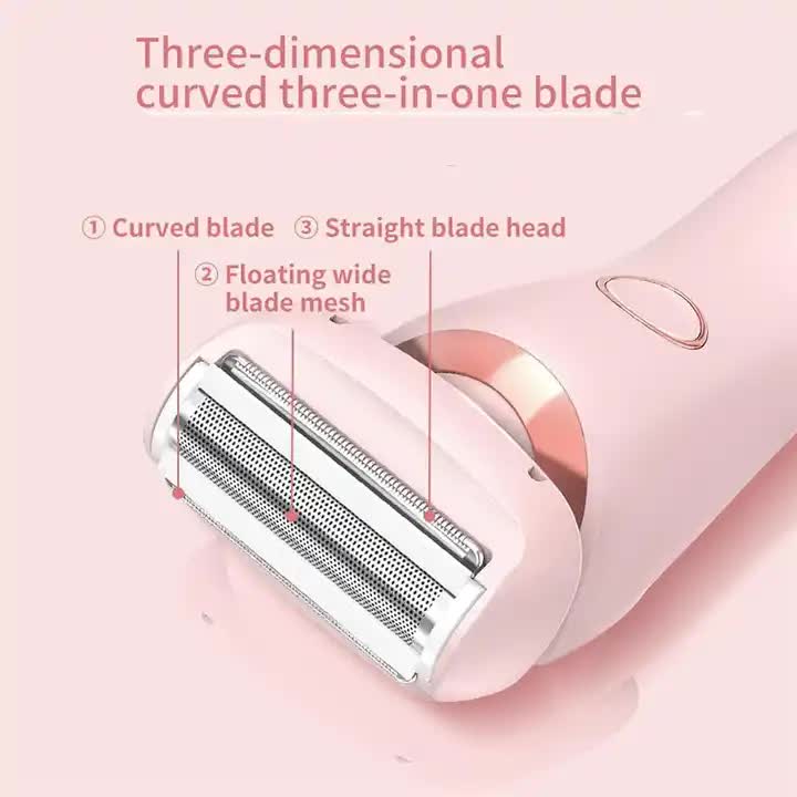 NNEDSZ Pink 2-in-1 Electric Razor for Women - Multifunctional Rechargeable Hair Removal Shaver-2