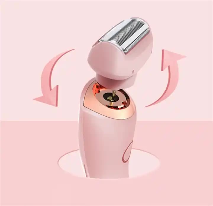 NNEDSZ Pink 2-in-1 Electric Razor for Women - Multifunctional Rechargeable Hair Removal Shaver-4