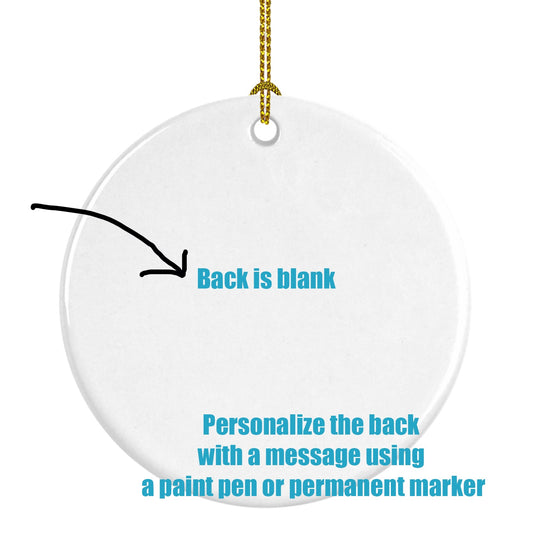 Alpaca Suri Christmas Ceramic Ornament