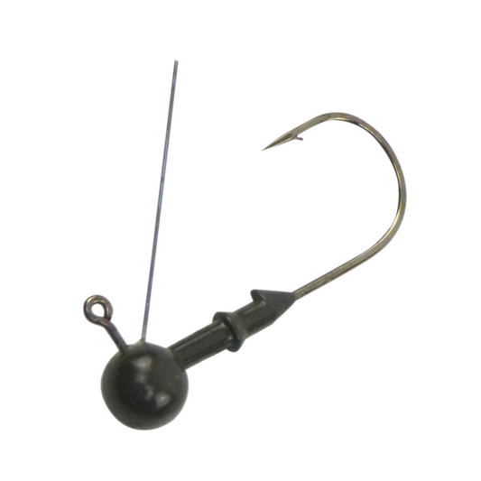 Vike 1/16 oz Weedless Round Jig Head with a Size 1/0 Hook Tungsten, 4 pack-0