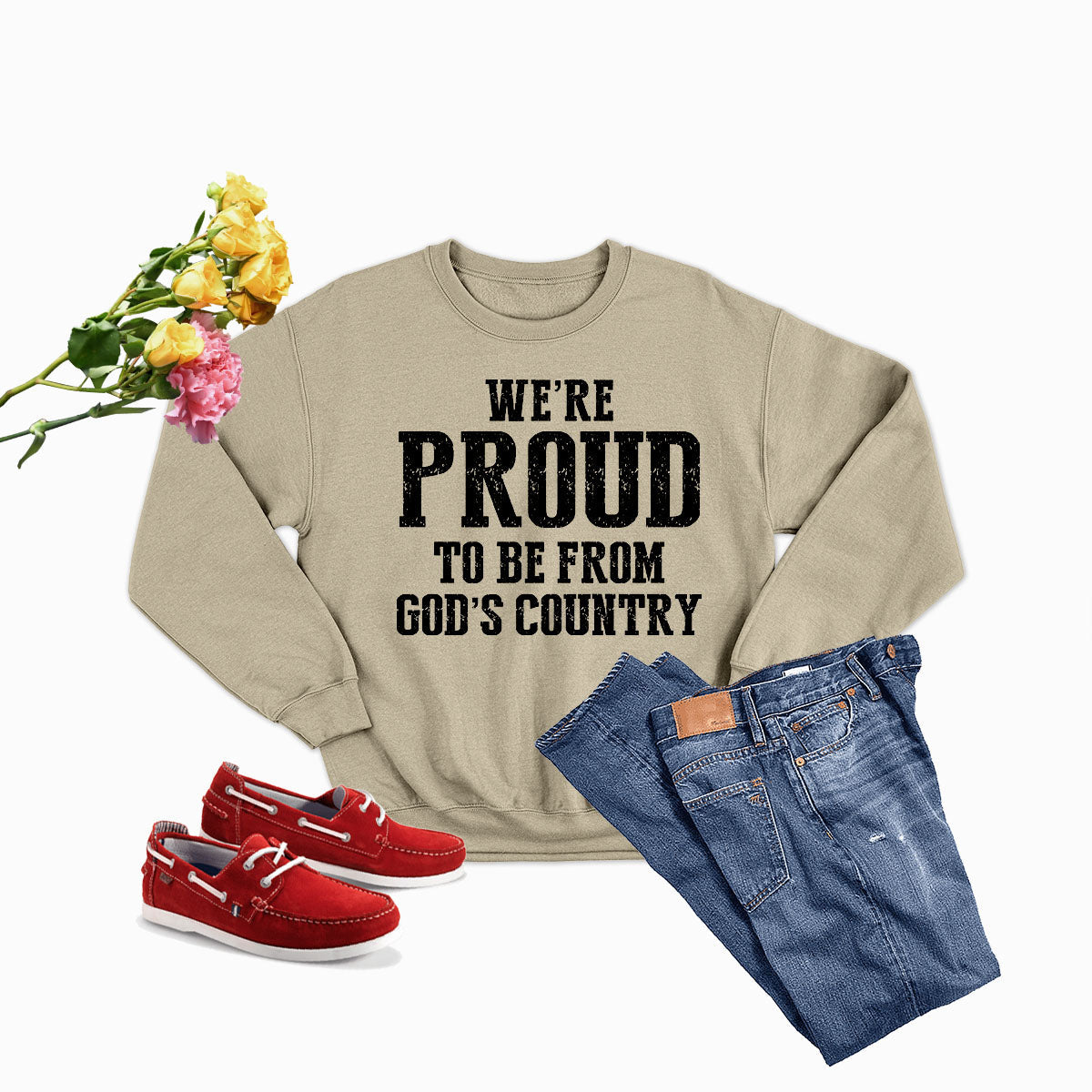 Were Proud To Be From Gods Country Sweat Shirt-3