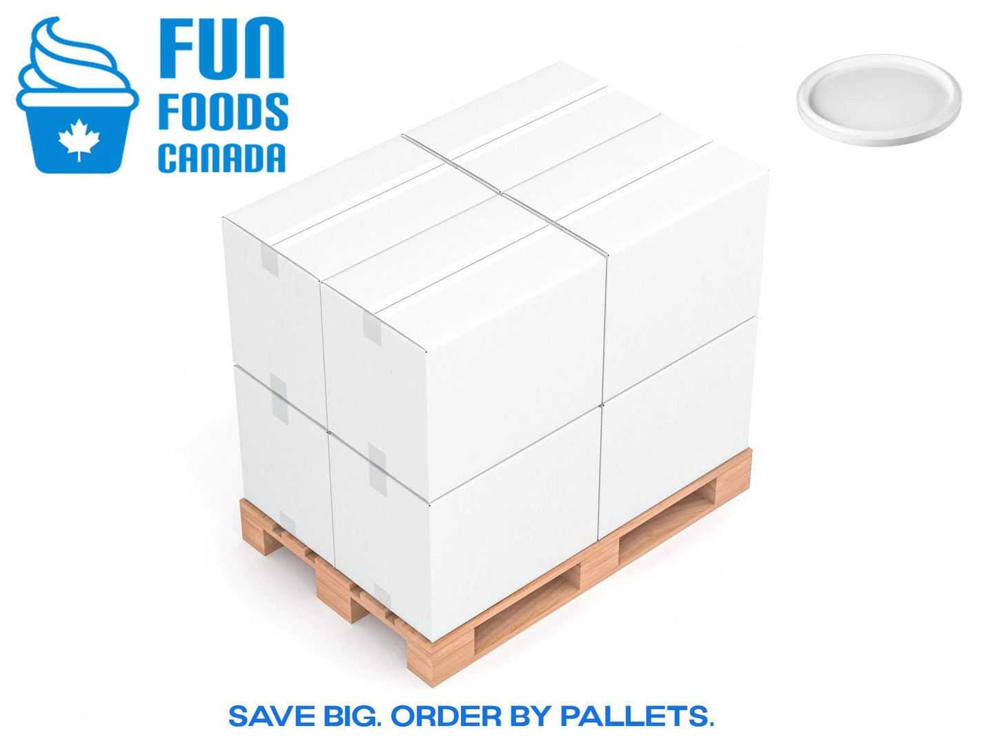 White Lid (Fits 1.5, 2.5, 3 Gallon Dairy Ice Cream Pails) | Food Safe | Freezer Safe | Foodservice Canada-1