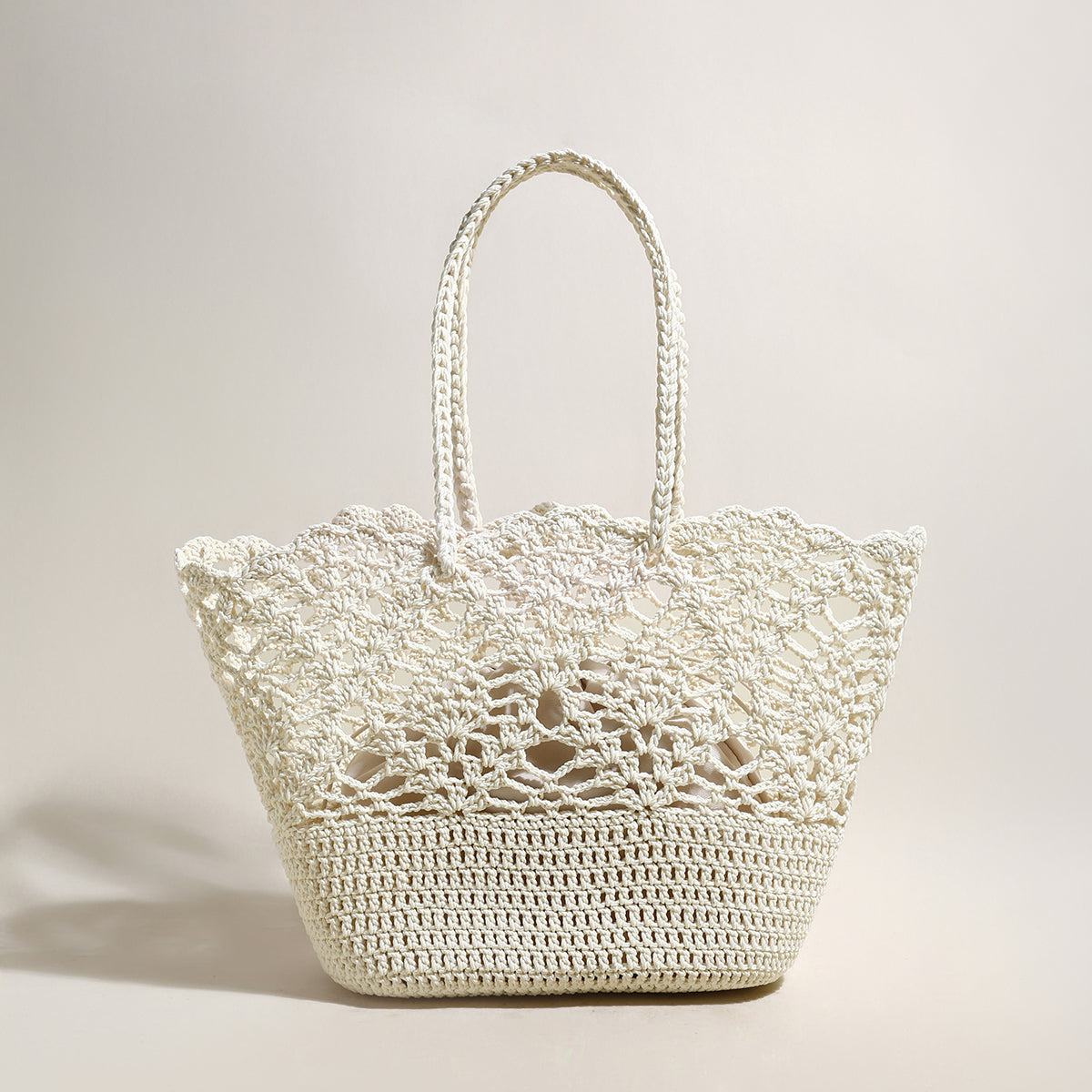 Beach Floral  Crochet Tote Bag