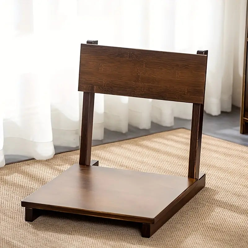 NNETM Eco-Friendly Bamboo Floor Chair - Brown-4