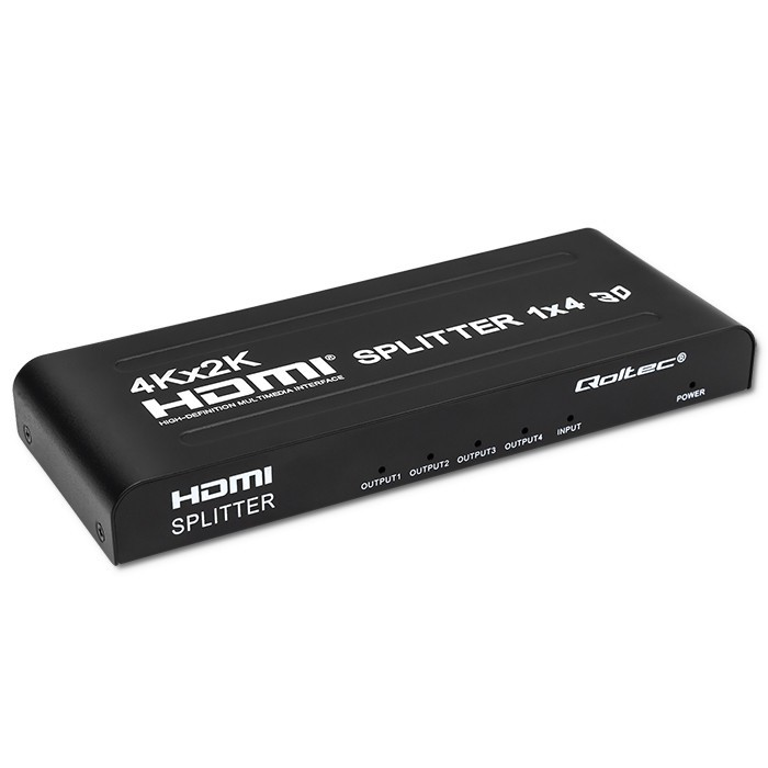 Qoltec 51798 HDMI Splitter (1 PC - 4 Kijelző) (51798)-0