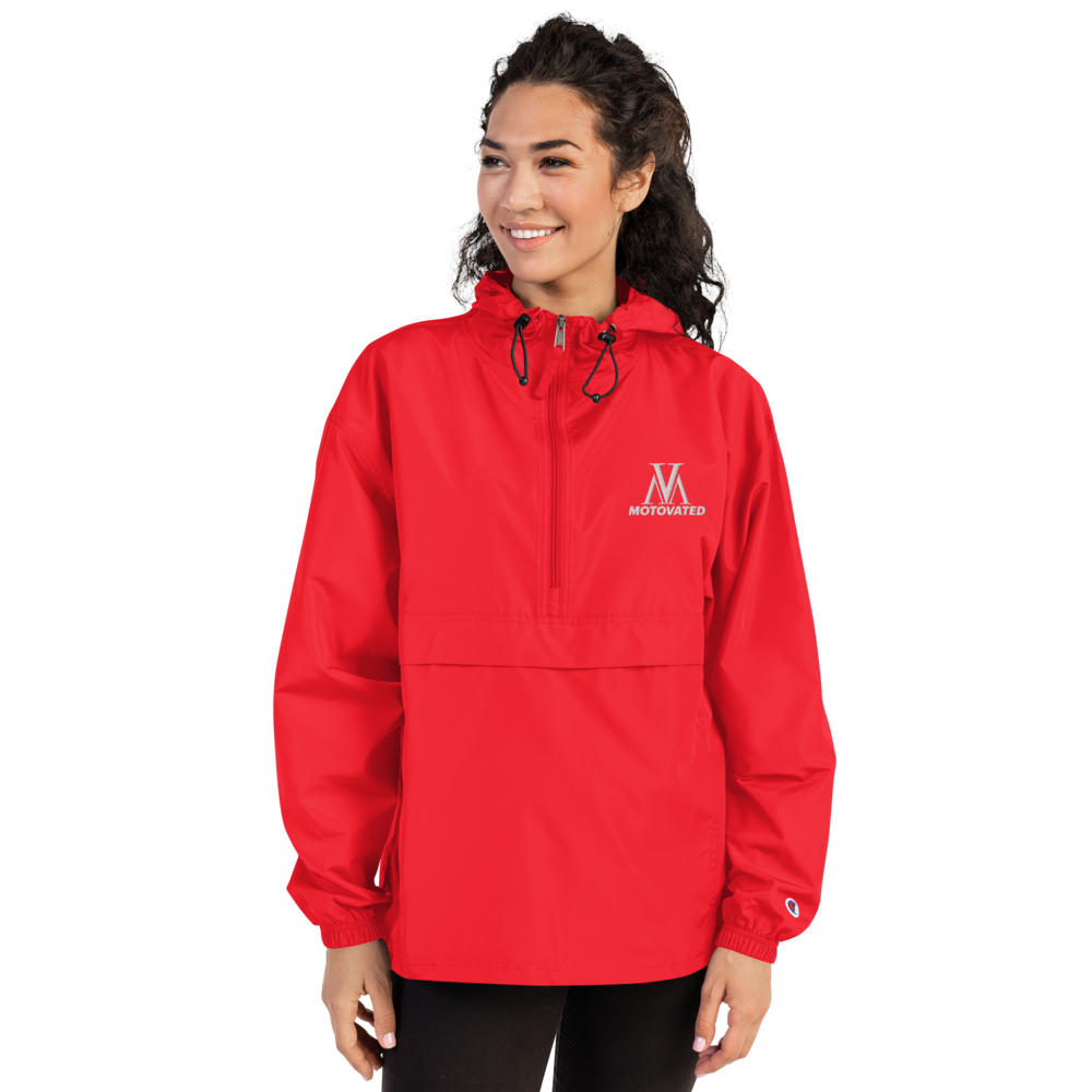Embroidered Motovated Packable Jacket-0