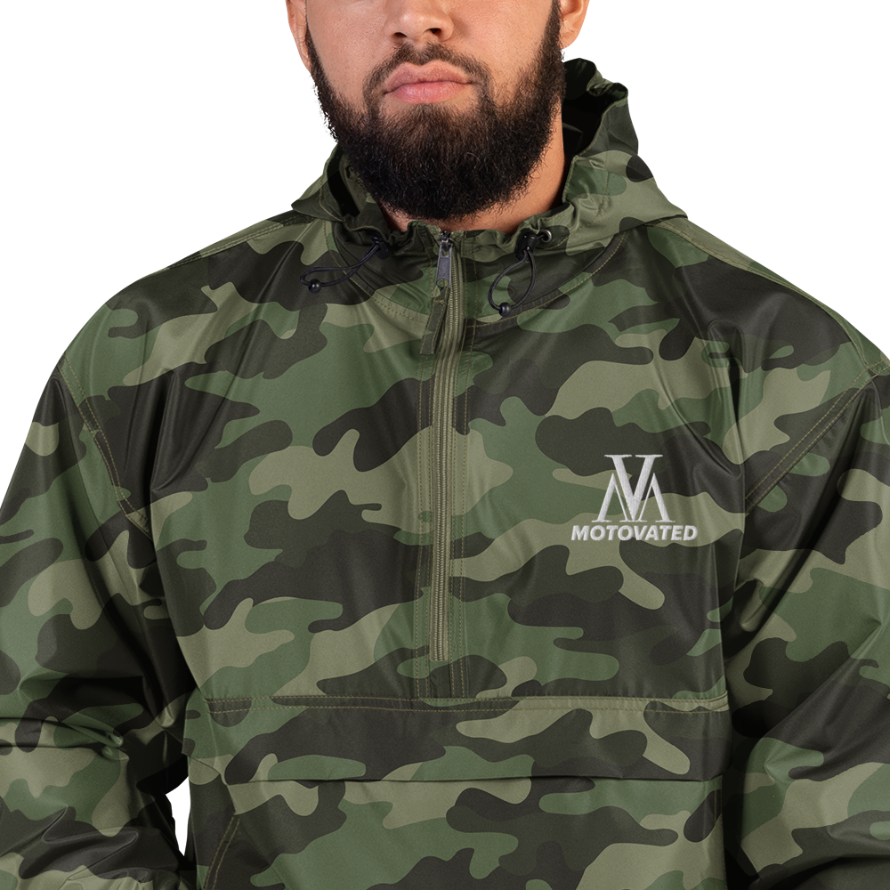 Embroidered Motovated Packable Jacket-1