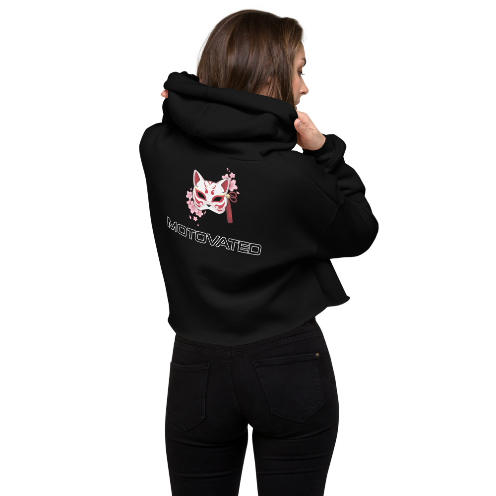 Cropped  Cherry Blossom Fox Hoodie-0