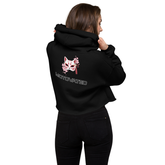 Cropped  Cherry Blossom Fox Hoodie-0