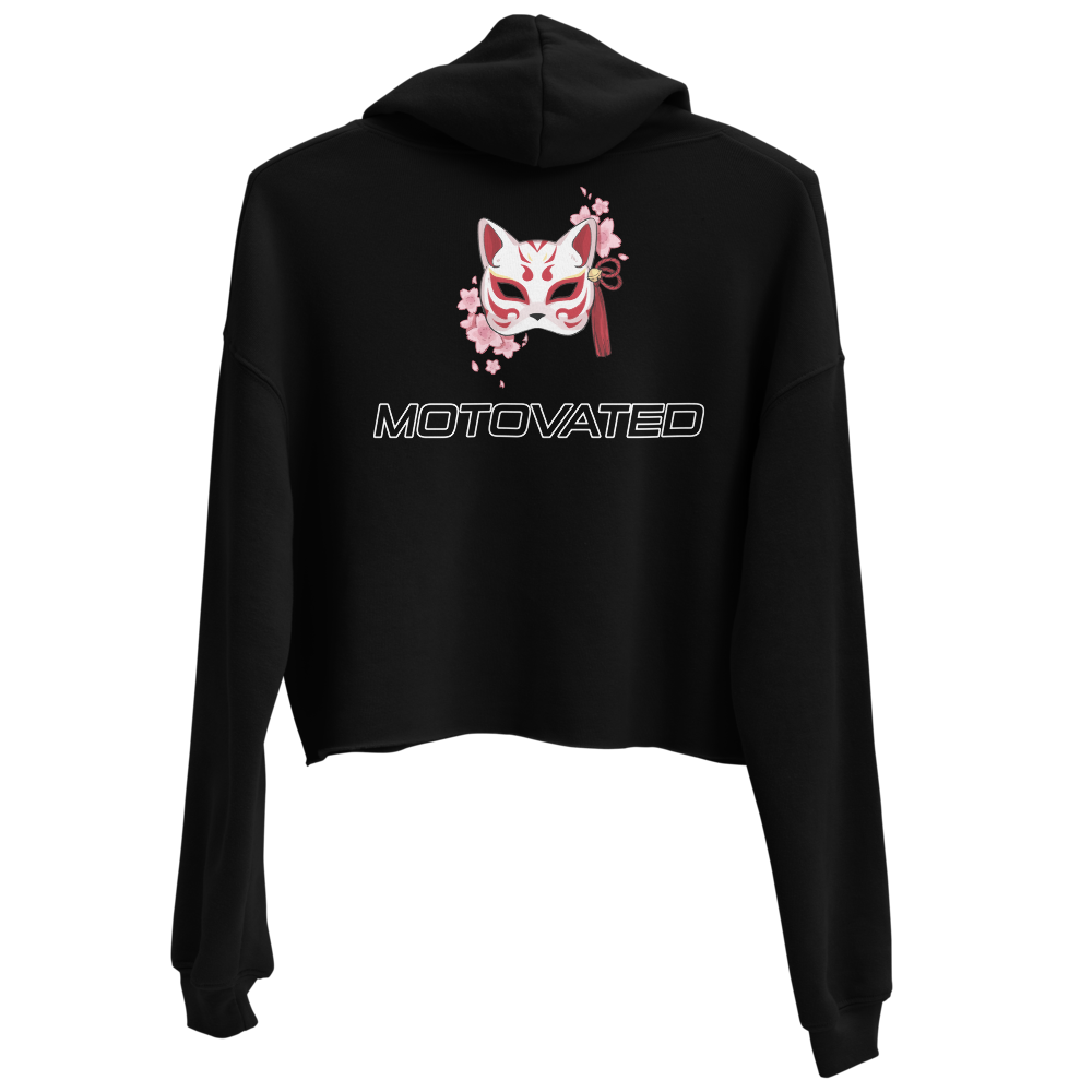 Cropped  Cherry Blossom Fox Hoodie-3