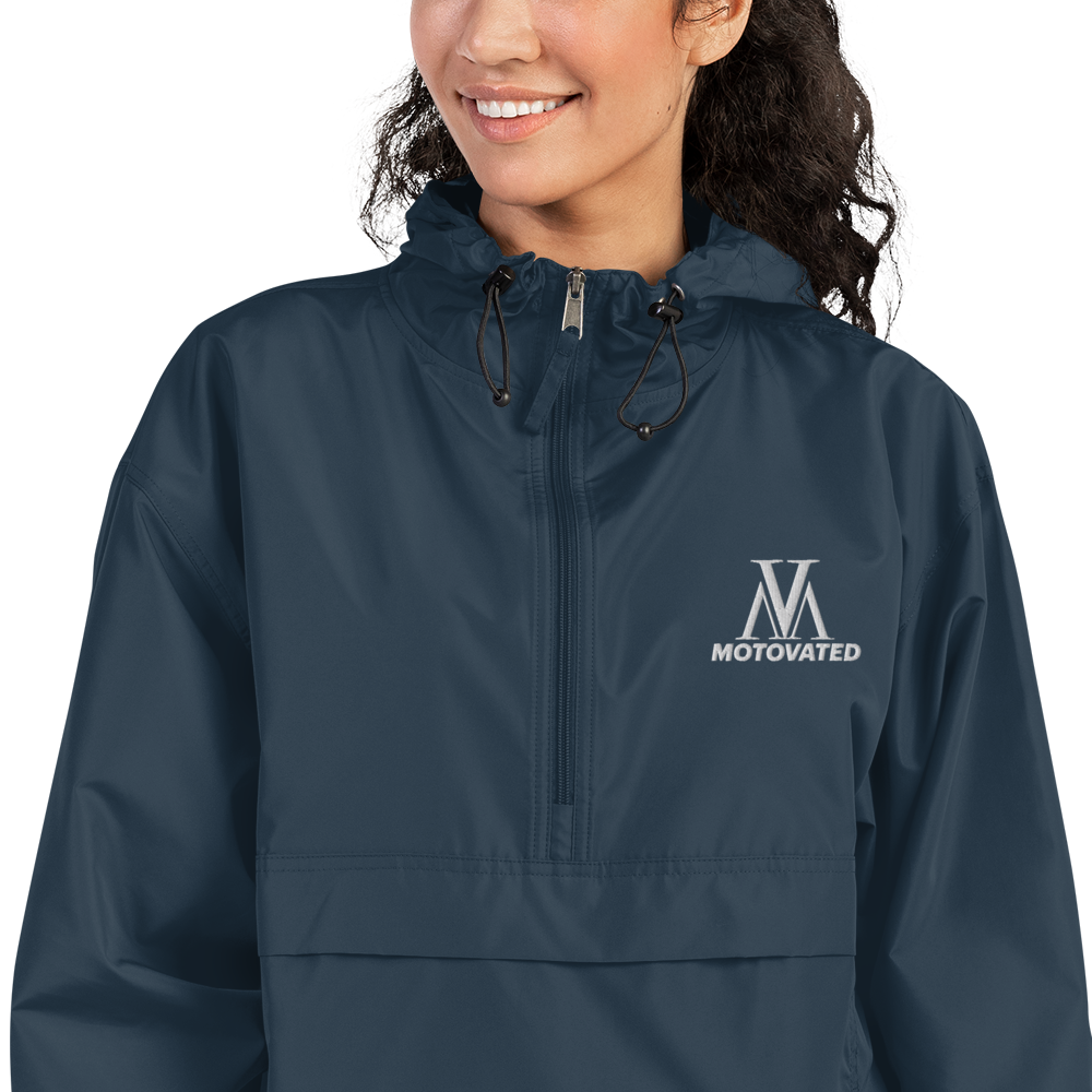 Embroidered Motovated Packable Jacket-1