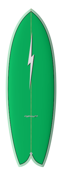 Prancha Surf Lightning Bolt QUAD FISH by Spottt