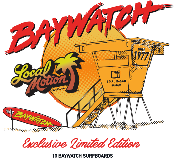 Prancha Surf Edição Limitada Local Motion "Baywatch"