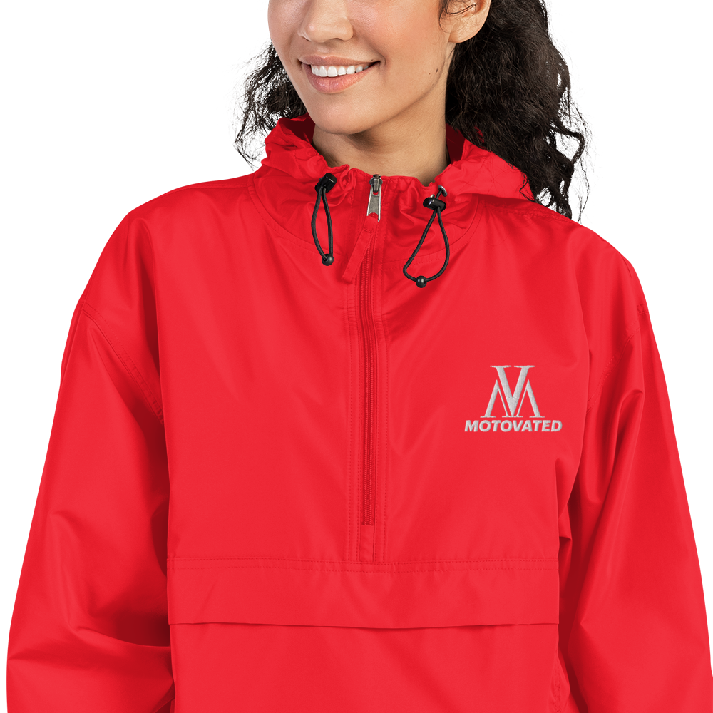 Embroidered Motovated Packable Jacket-1