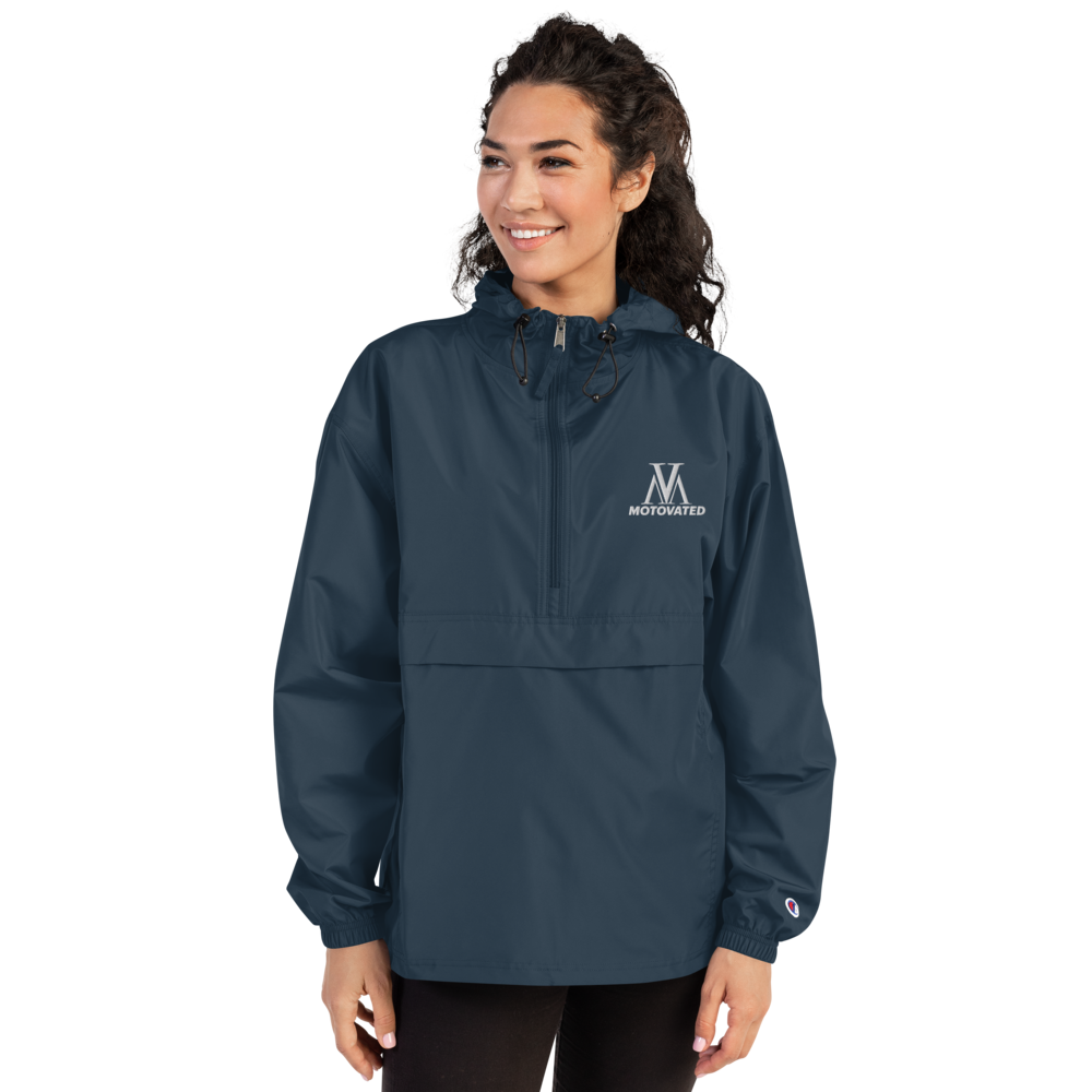 Embroidered Motovated Packable Jacket-0