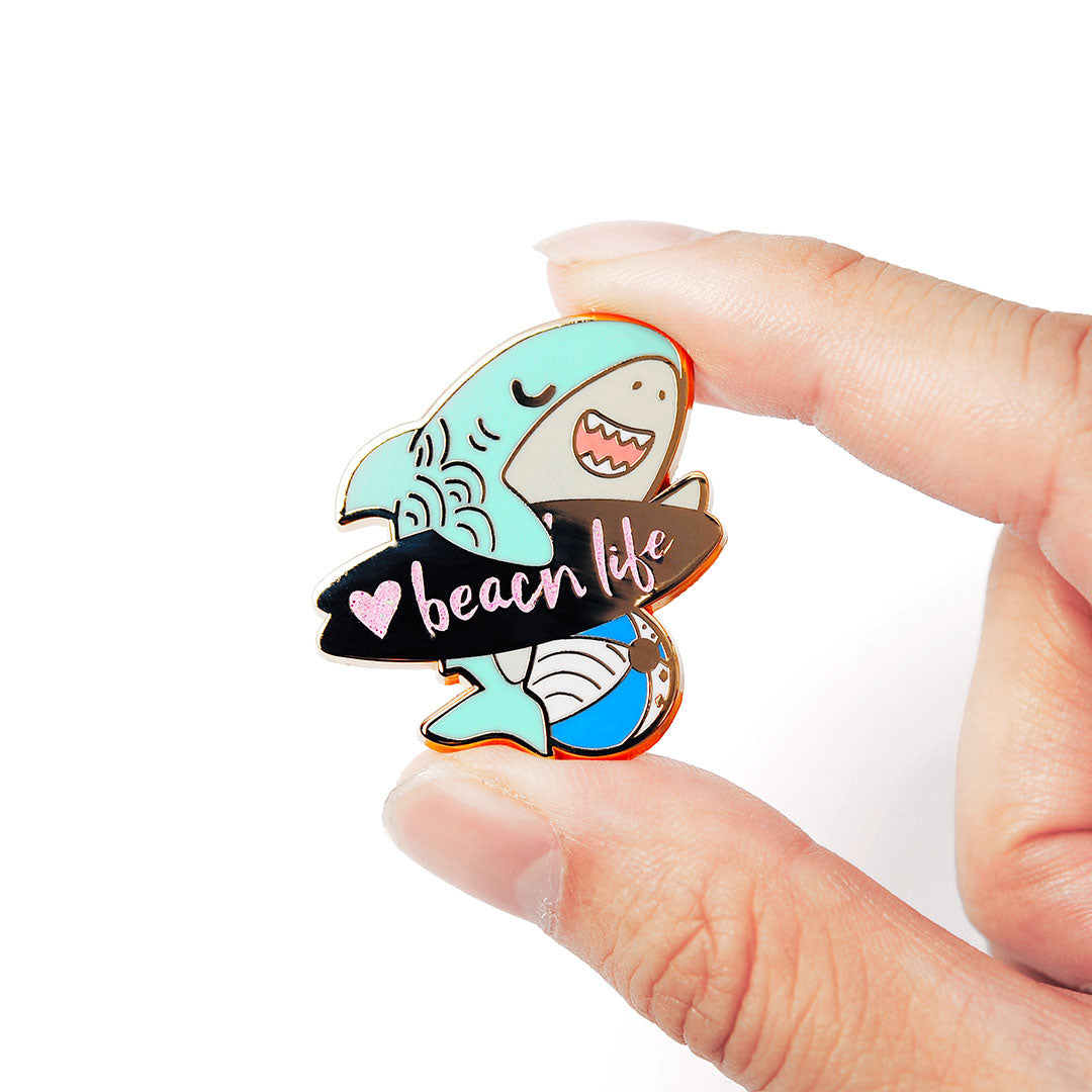 Beach Life Shark Enamel Pin