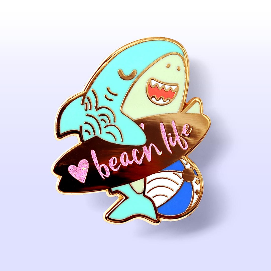 Beach Life Shark Enamel Pin