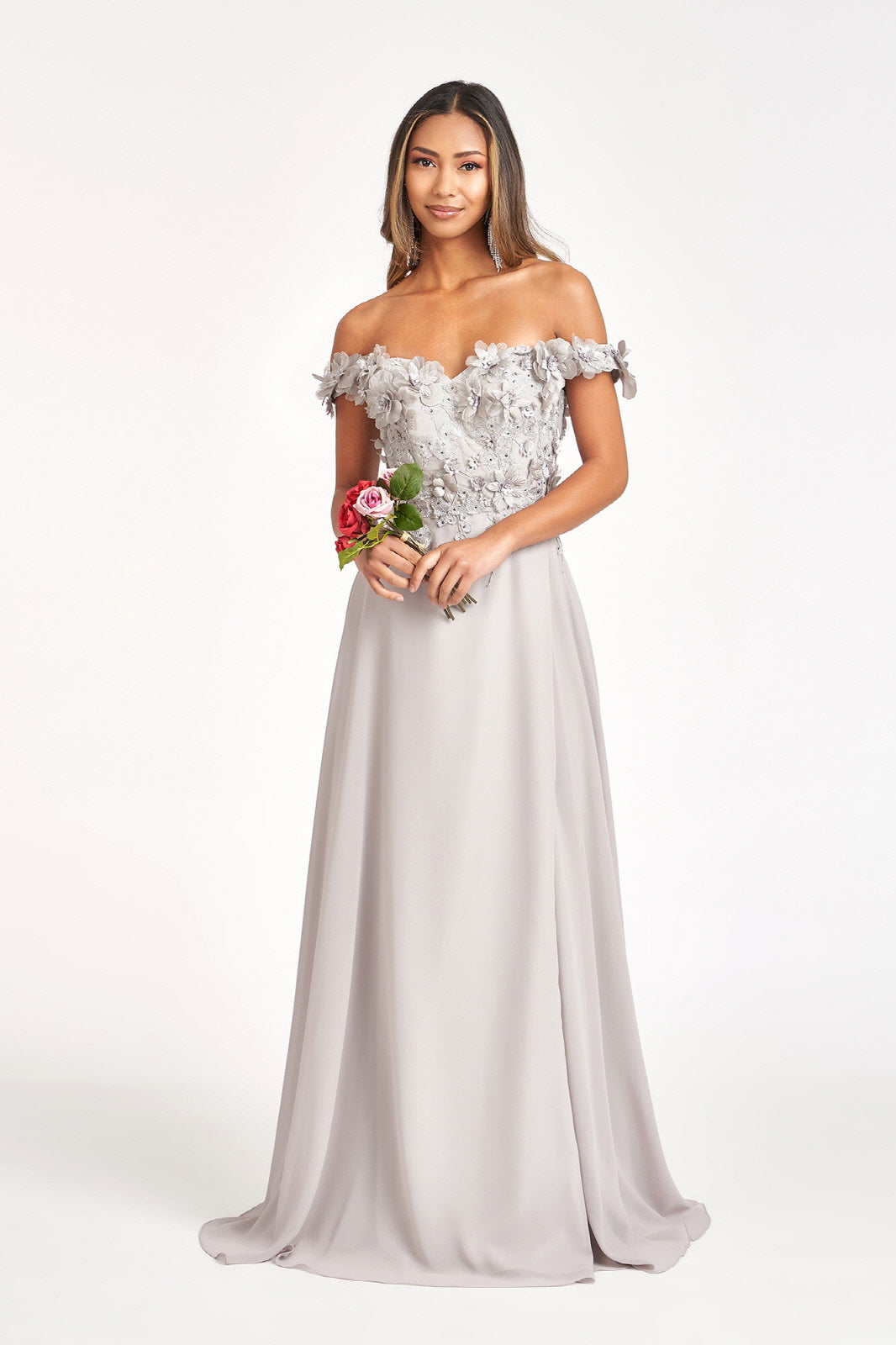 Sublime Off-shoulder Floral Neckline A-line Maxi Dress from Elizabeth K-6