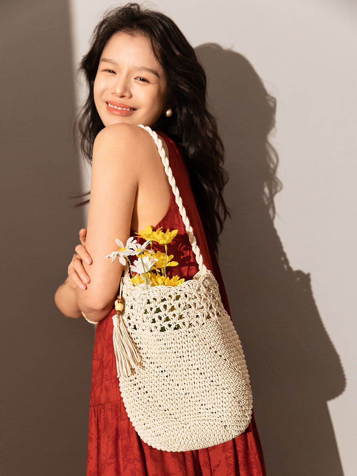 Macrame Beach Tote Bag