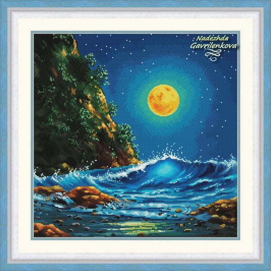 Night surf -  PDF Cross Stitch Pattern