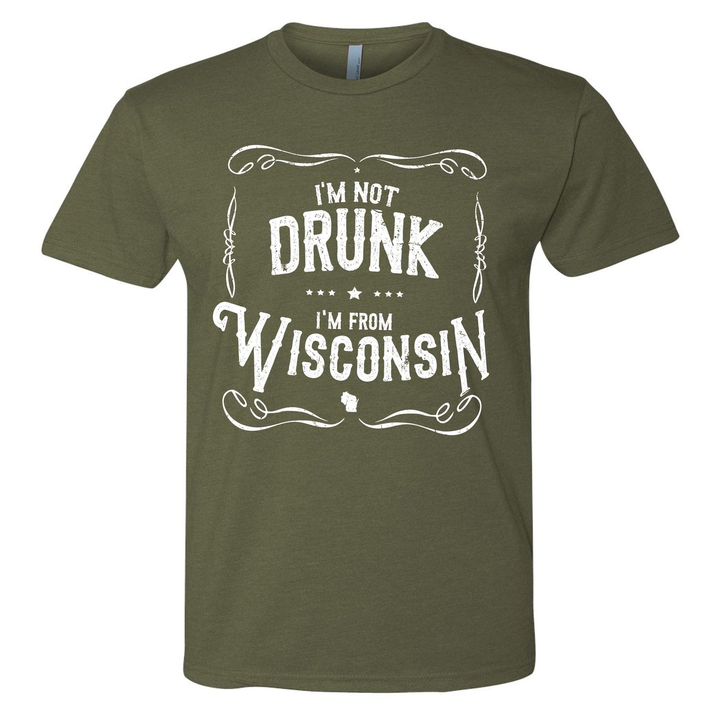 I'm Not Drunk I'm From Wisconsin Men's T-Shirt-2
