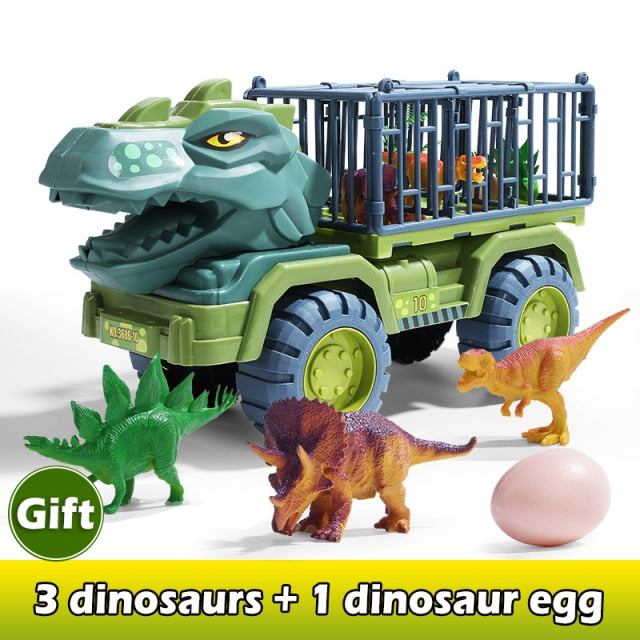 toy car suit boy puzzle Tyrannosaurus excavator car crane drop resistance-9