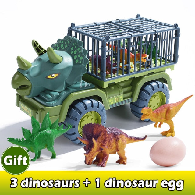 toy car suit boy puzzle Tyrannosaurus excavator car crane drop resistance-4