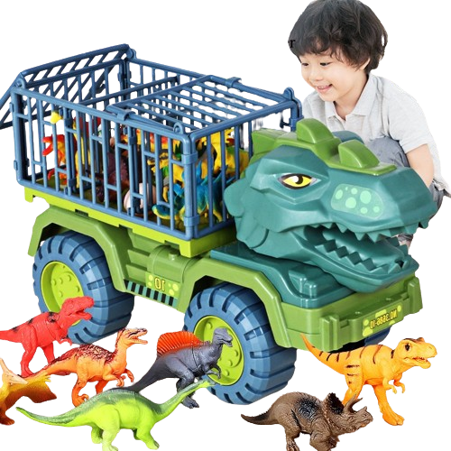 toy car suit boy puzzle Tyrannosaurus excavator car crane drop resistance-0