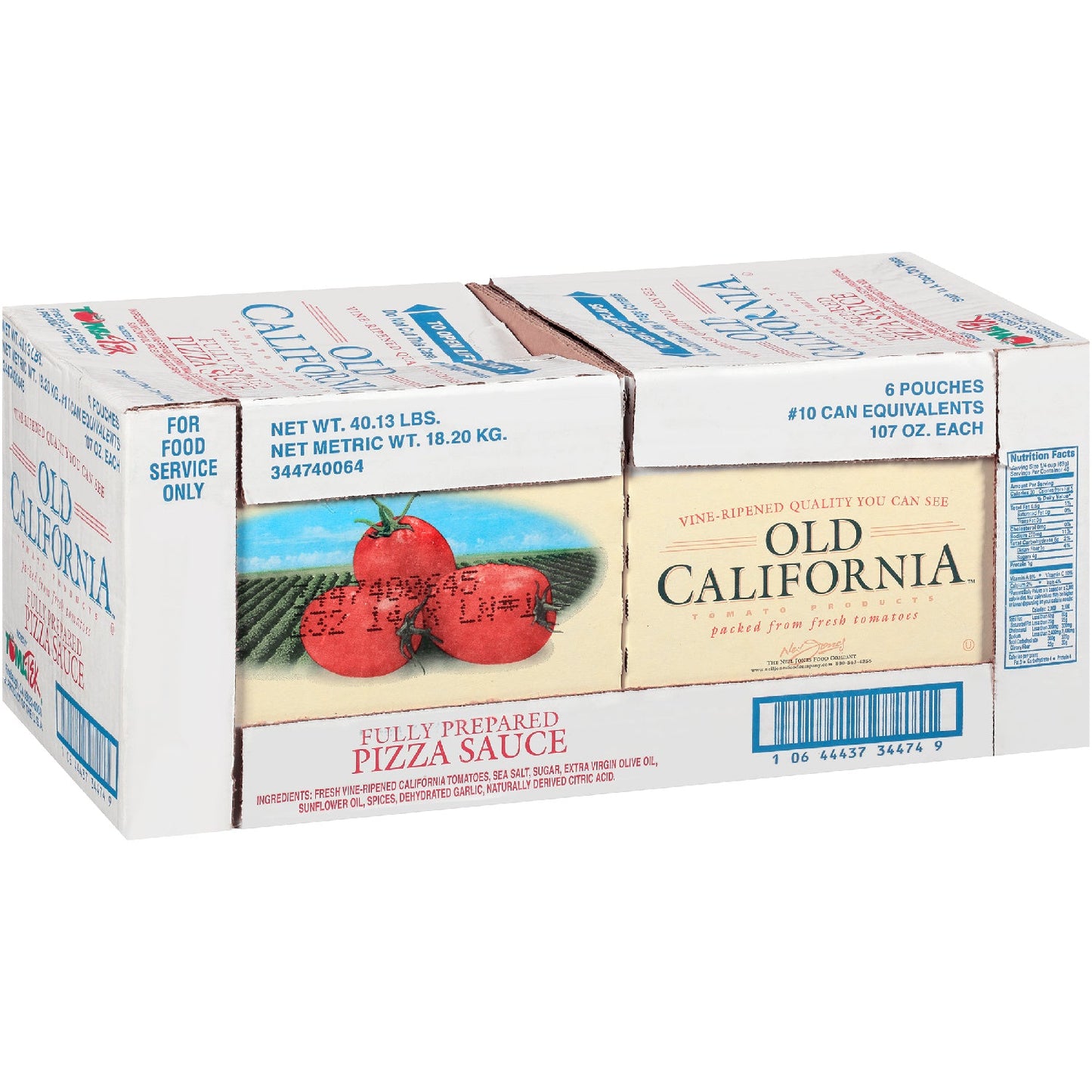 Sauce Pizza Fully Prepared Pouch - 6 x 107 oz - Old California - Restaurant and Foodservice Ingredients - Canadian Distribution-3