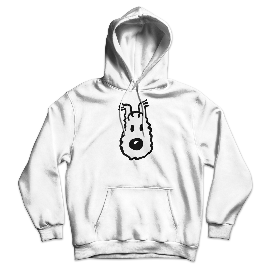 Snowy (Milou), Wire Fox Terrier from Tintin Unisex Hoodie-2