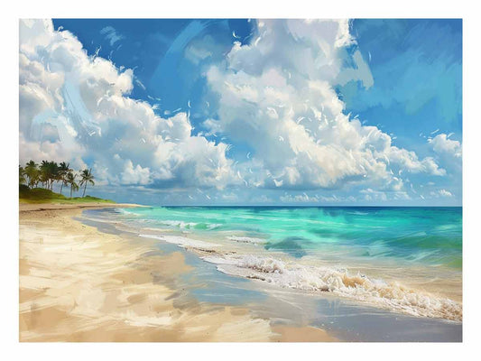 Beach Landscape Canvas Art Print