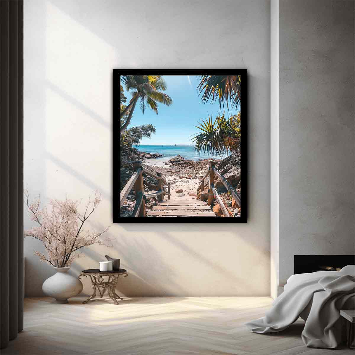 Beach Steps Canvas Art Print