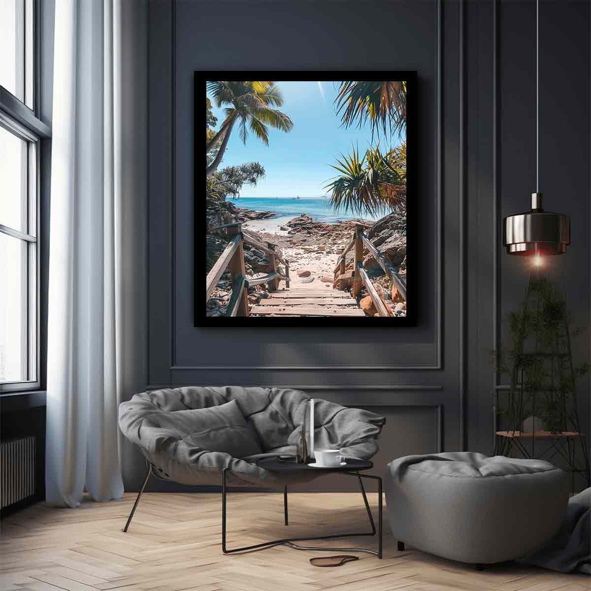 Beach Steps Canvas Art Print