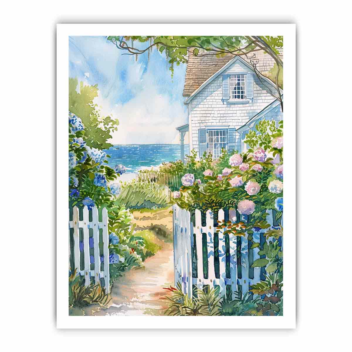 Beach House  Canvas Painitng