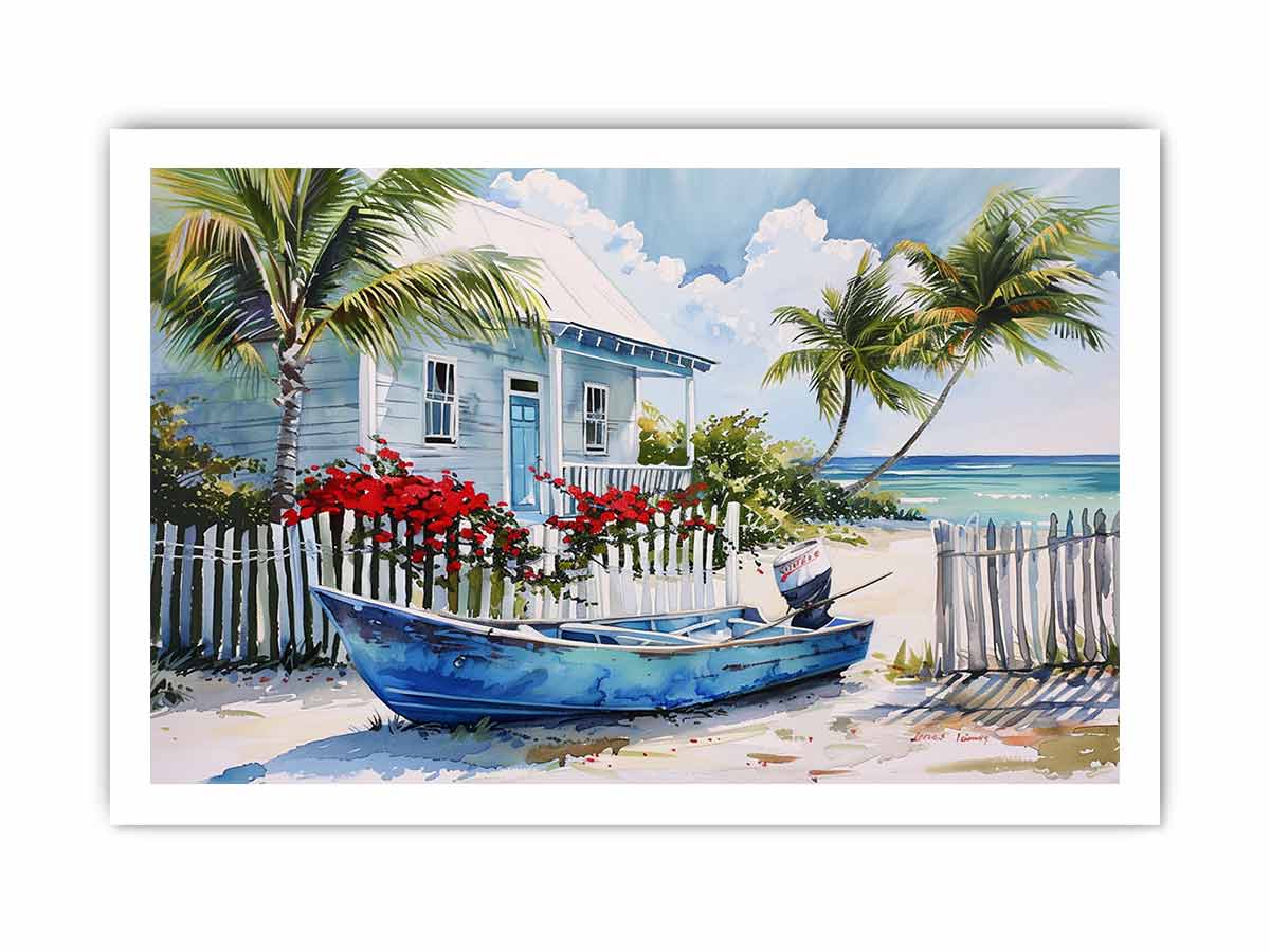 Beach House Canvas Art Print