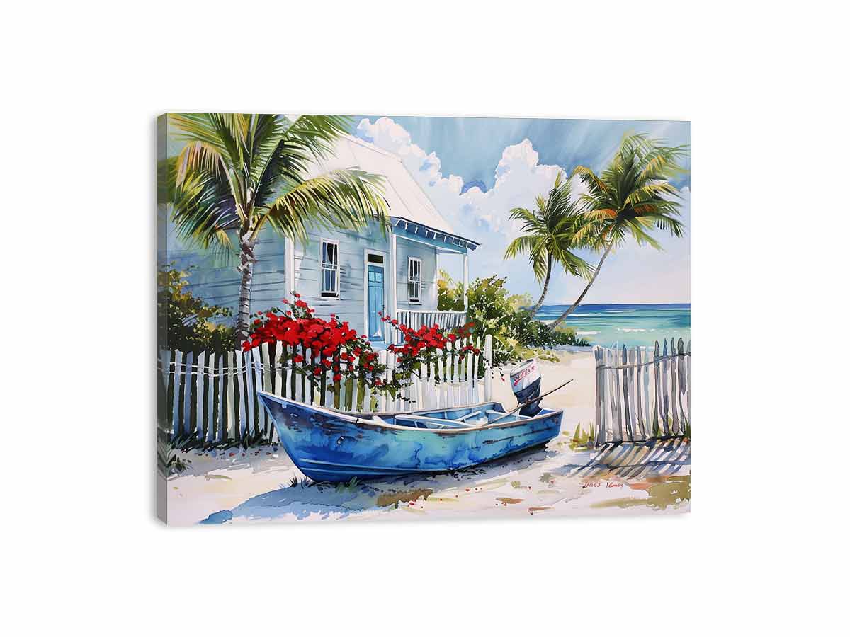 Beach House Canvas Art Print
